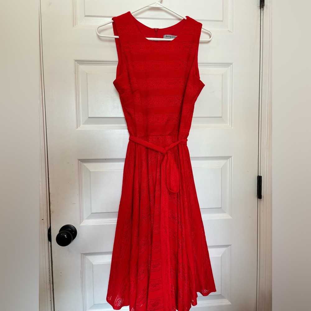 Red Lace Danny and Nicole Sunday dress